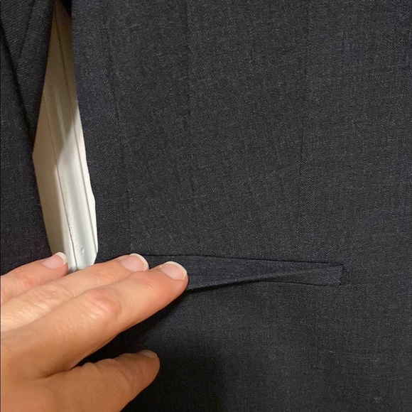 Mexx Wool Blend Dark Gray Blazer Tailored Fit Notched Lapel Y2K Vintage 90’s - Picture 3 of 16